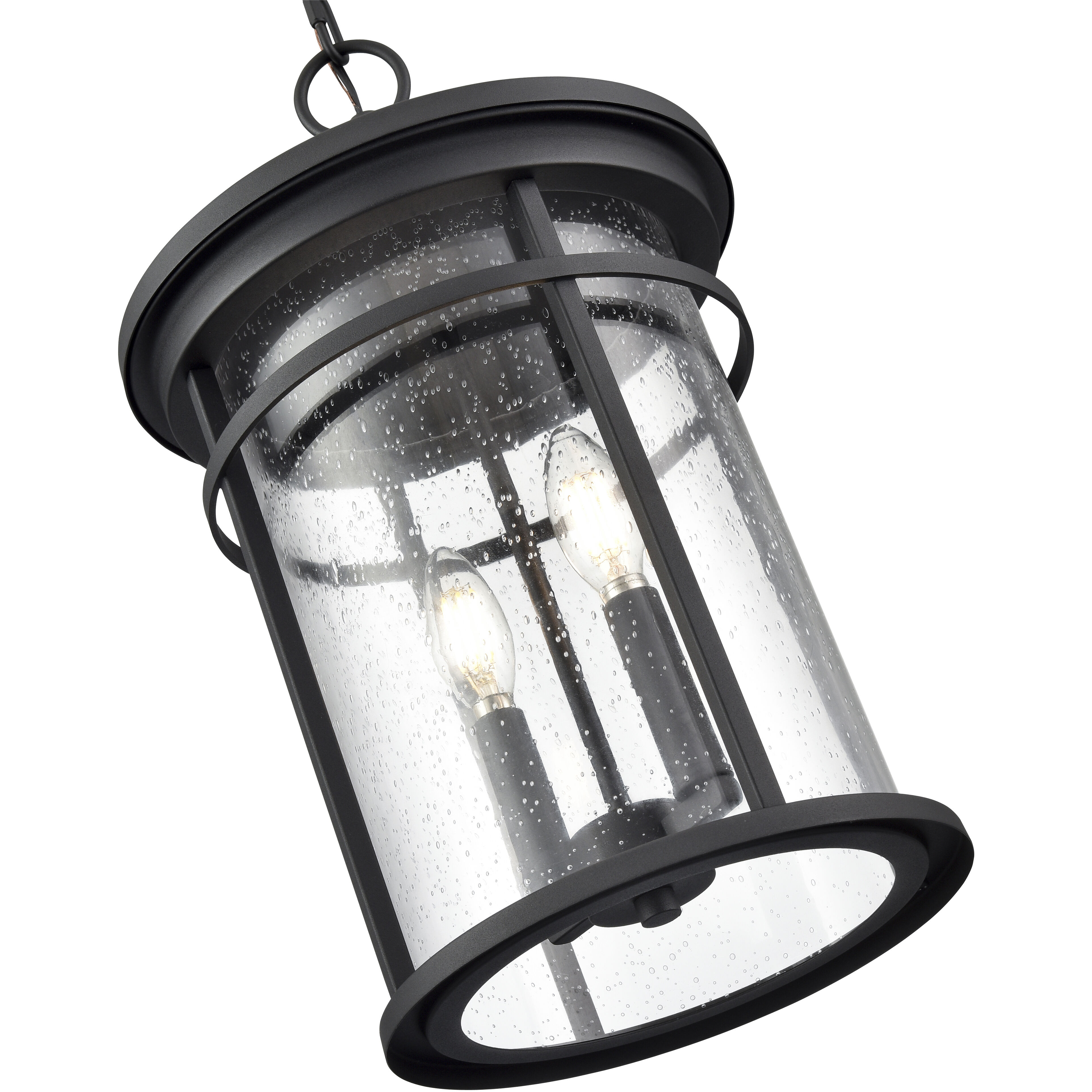 Namath 2 Light 10.5 inch Textured Black Outdoor Hanging Lantern